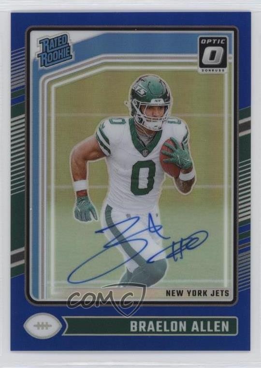2024 Donruss Optic Rated Blue Prizm 77/99 Braelon Allen #211 Rookie Auto RC 1oa8
