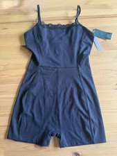 NWT Wild Fable Women's ButterBliss One-piece bodysuit lace trim Black Size XS