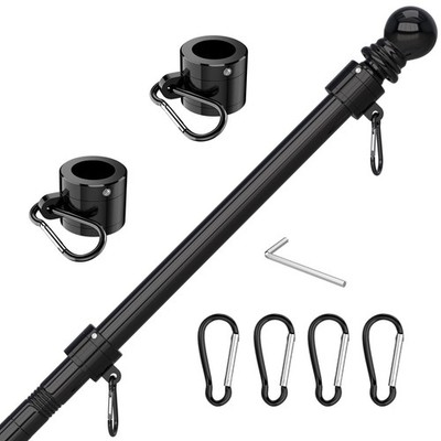 FIASON Truck Flag Pole Boat Flag Pole 5 FT Tangle Free Flag Pole Thickened
