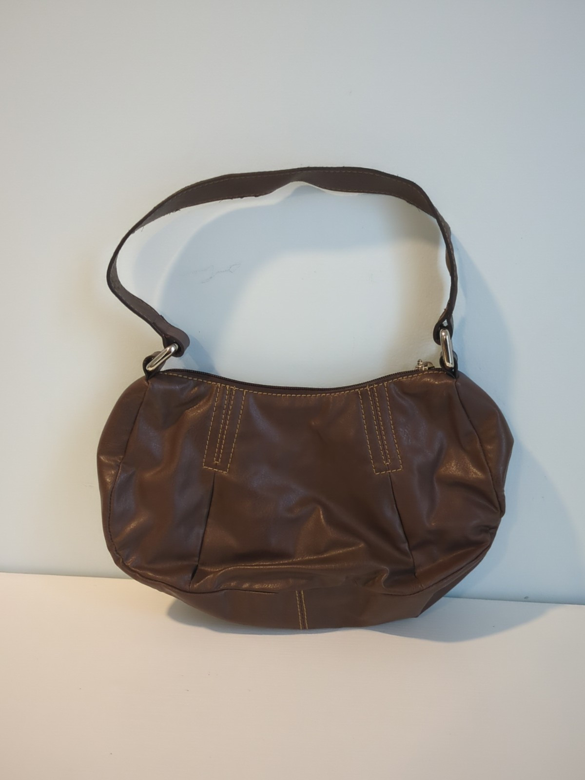 Tommy Hilfiger Signature Logo Vintage Purse Handbag Hobo Shoulder Bag Brown thumbnail 4