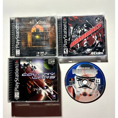 PlayStation 1 PS1 bundle 1st Person Shooter Video Game lot Works Great!