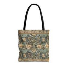 Art Nouveau Floral By William Morris Double Sided Custom Tote Bag For Art Lovers