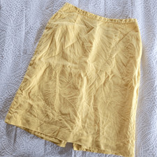 Talbots 100 Irish Linen Pencil Skirt Yellow 4