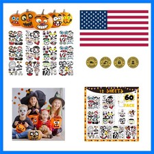 Halloween Pumpkin Stickers, Make 60 Faces Pumpkin Decorating Stickers with 12...