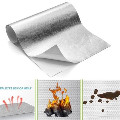 47in*40in Aluminize Heat Shield Mat Adhesive Backed Heat Barrier Insulation Wrap