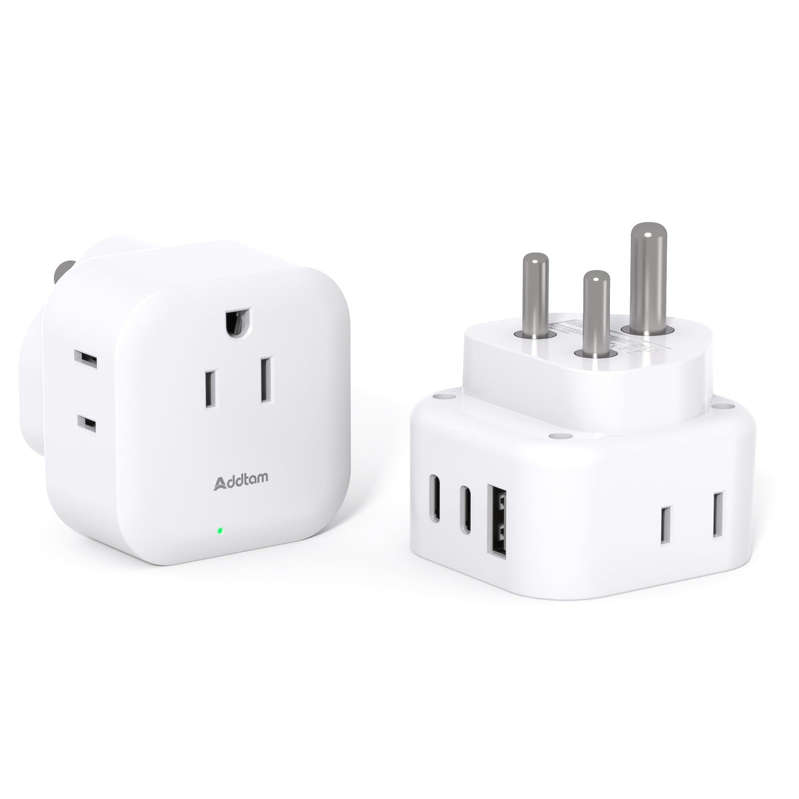 , Type D Travel Adapter With 3 Outlets 3 Usb...
