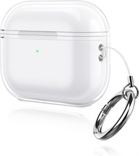 Clear Case for Airpods Pro 3 2025 , Anti-Lost Shockproof Protective Earbuds Cov