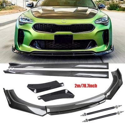 Carbon Fiber Side Skirt Front Bumper Lip Splitter Body Kits For Kia Stinger gt