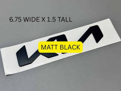 #ad New KIA Matte Black Logo Emblem Nameplate Badge 2021 6.75 x 1.5 in $17.99
