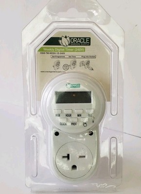 7 Day Digital Programmable Timer 240V Grounded Heavy Duty Hydroponics FD60-SU36D