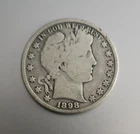 1898 Barber Half Dollar Circulated/Ungraded Free Shipping
