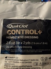 QuikClot Control+ Hemostatic Dressing Gauze Z-Fold. 3&rdquo;x 2yds. Expires Nov 2028