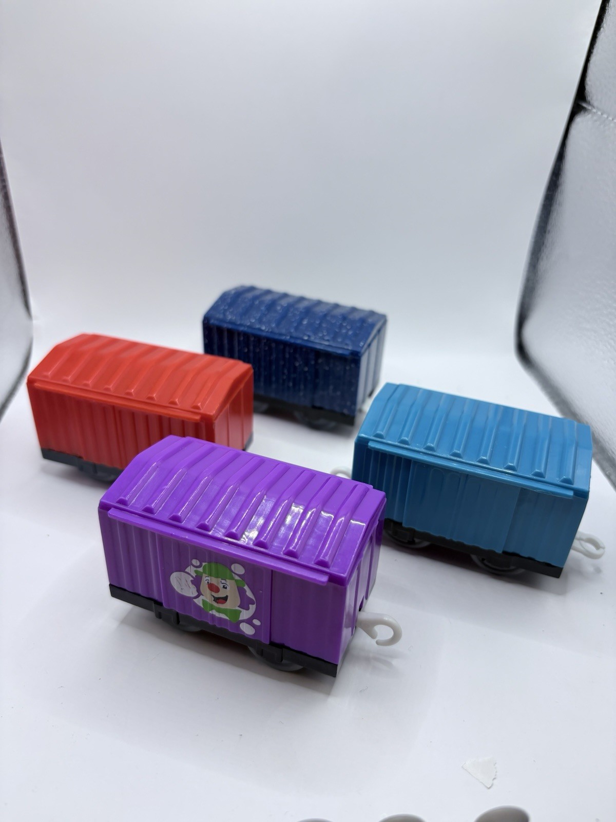Trackmaster Unity Van Thomas And Friends Trackmaster Lot Of Four Box Vans Salt Vans Box Cars ...