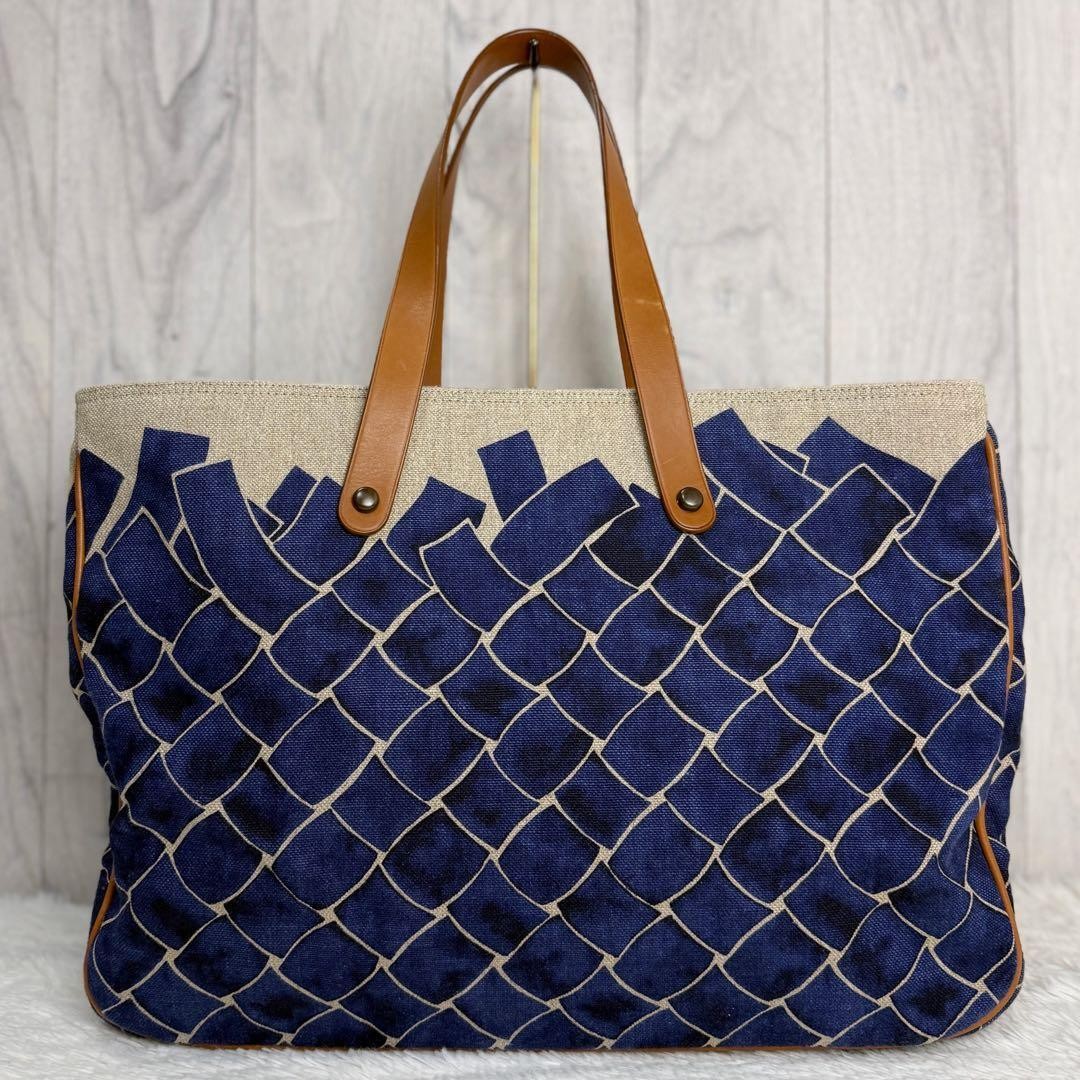 Bottega Veneta Maxi Intrecciato Cassette Canvas Tote Bag A4 size thumbnail 2