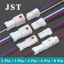 JST Car Electric Wire Connector Socket Plugs With Cable 2/3/4/6/8 Pin Waterproof