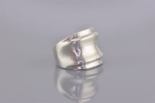 Sterling Silver 16mm Solid Concaved Rimmed Band Ring 925 Sz: 5