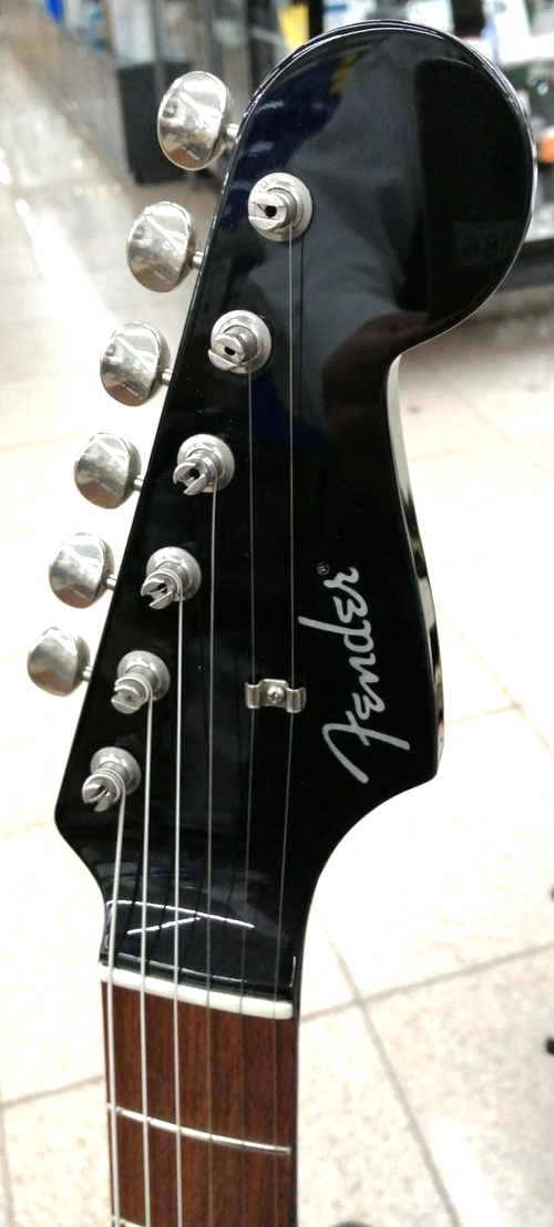 Fender Japan Stratocaster Guitar ST62 All Black Matching Head Made