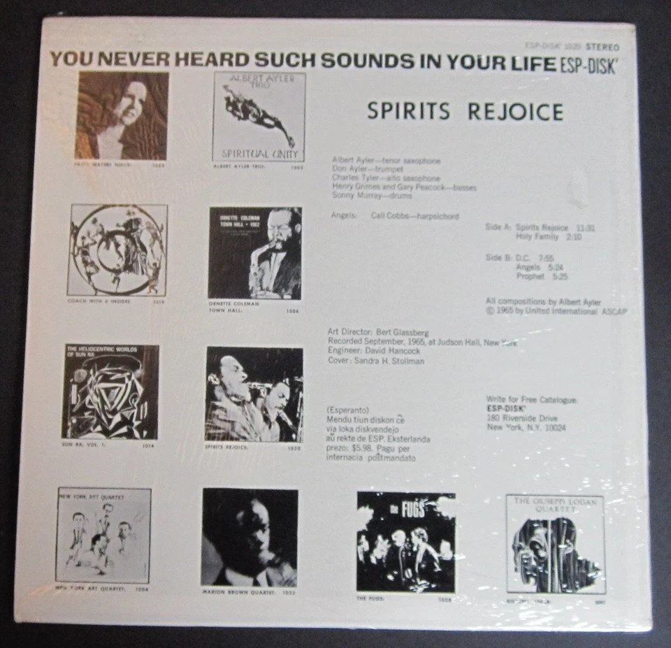 lp vinyl records Albert Ayler Quintet : Spirits Rejoice - Image 2 of 4