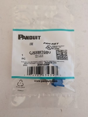 Panduit CJ6X88RTGBU Mini-Com TX6A 10GIG Jack Module - Blue (pack of 9)