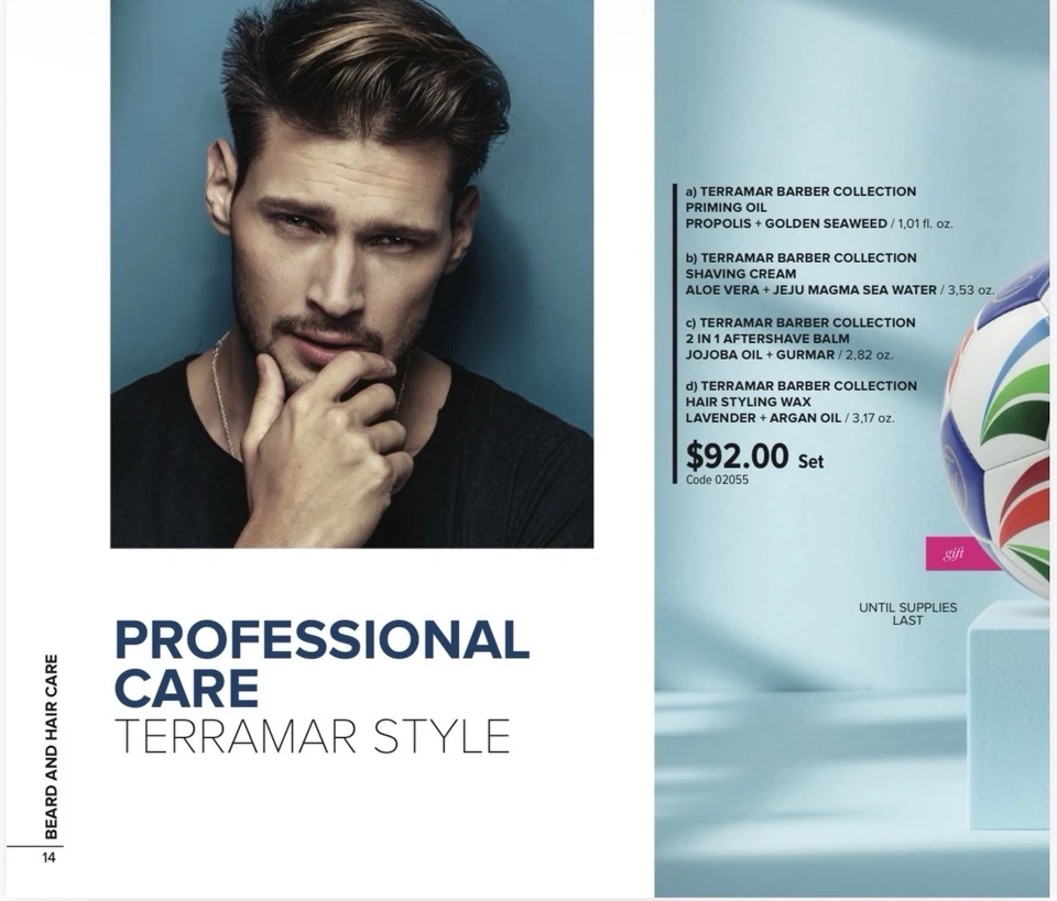Kit de afeitado Terramar Barber Collection - Aceite de cebado, crema, bálsamo, cera para peinar - Imagen 1 de 2