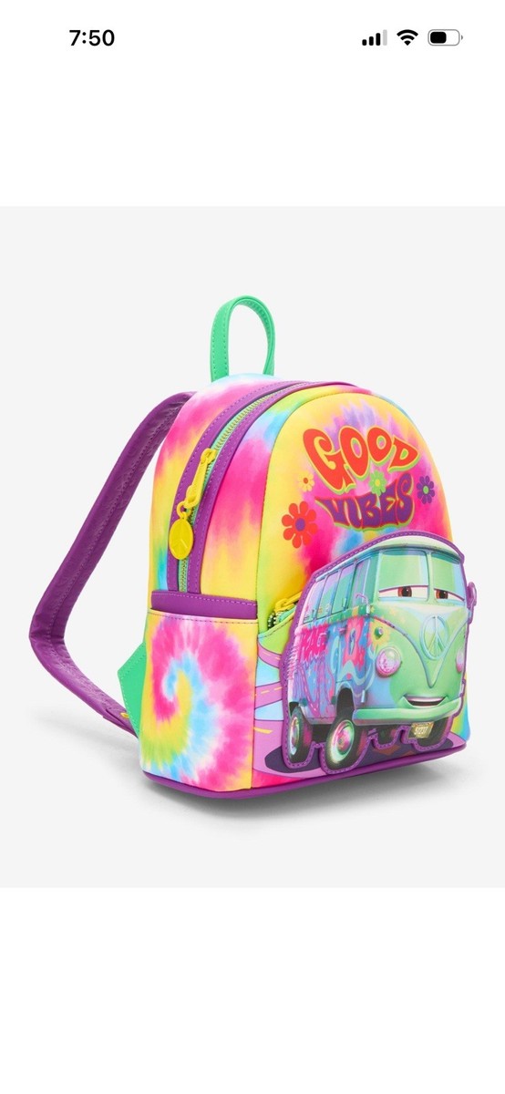 Brand New! Loungefly Disney Pixar Cars Fillmore Tie-Dye Min Backpack Loungefly Disney Pixar Cars Fillmore Tie-Dye Min Backpack  main image 4
