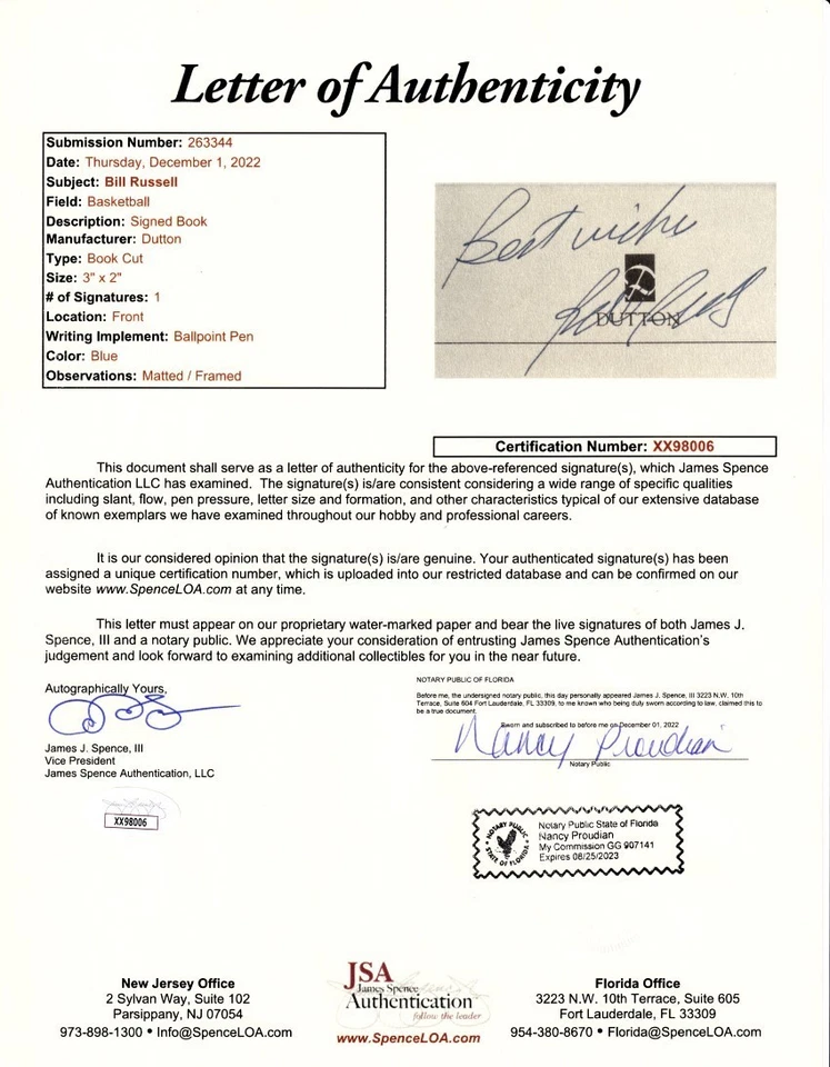 Bill Russell autograph signed custom framed Celtics Sports Illustrated SI cover - Image 2 of 2