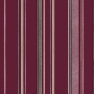 G68053 - Smart Stripes 3 Casual Stripe Cranberry Taupe Grey Galerie Wallpaper
