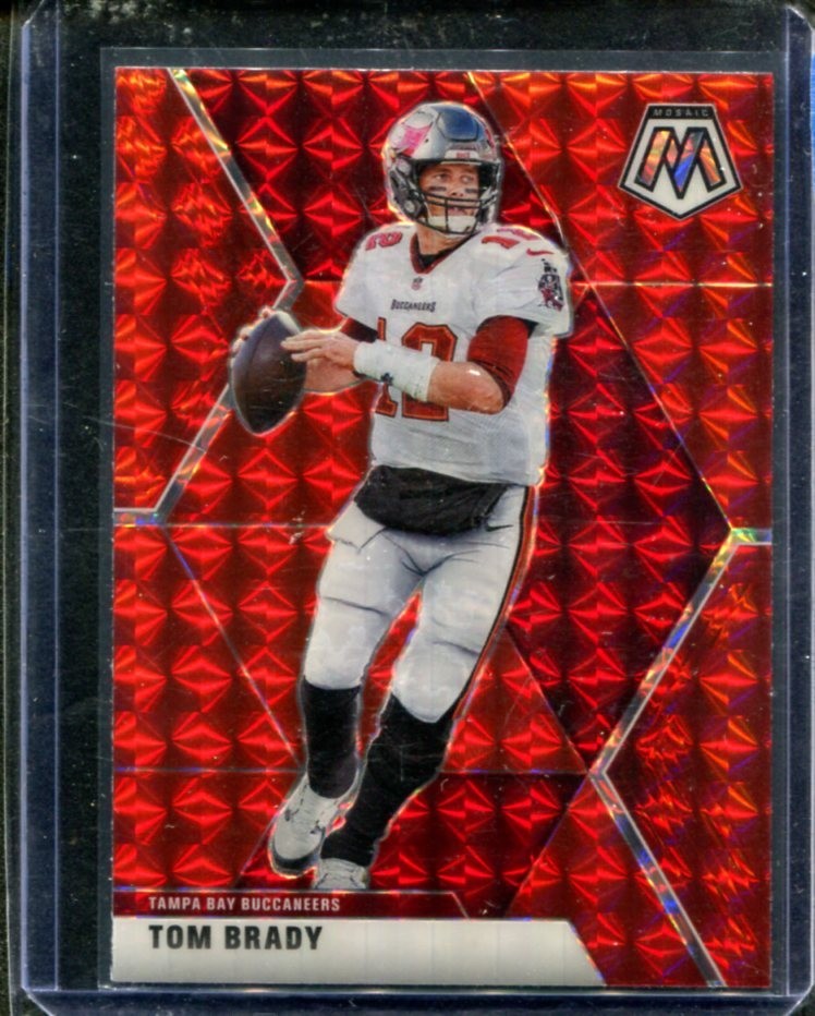 2020 Panini Mosaic Tom Brady #135 Red Mosaic Prizm Bucs Super Bowl Champ