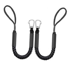 Bungee Dock Lines for Boats and Jet Ski, Heavy-Duty PWC Mooring Rope 2FT Black