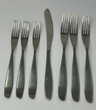Studio William OLIVE HAZEL 3 Dinner 3 Salad Forks & 1 Dinner Knife Stainless Lot