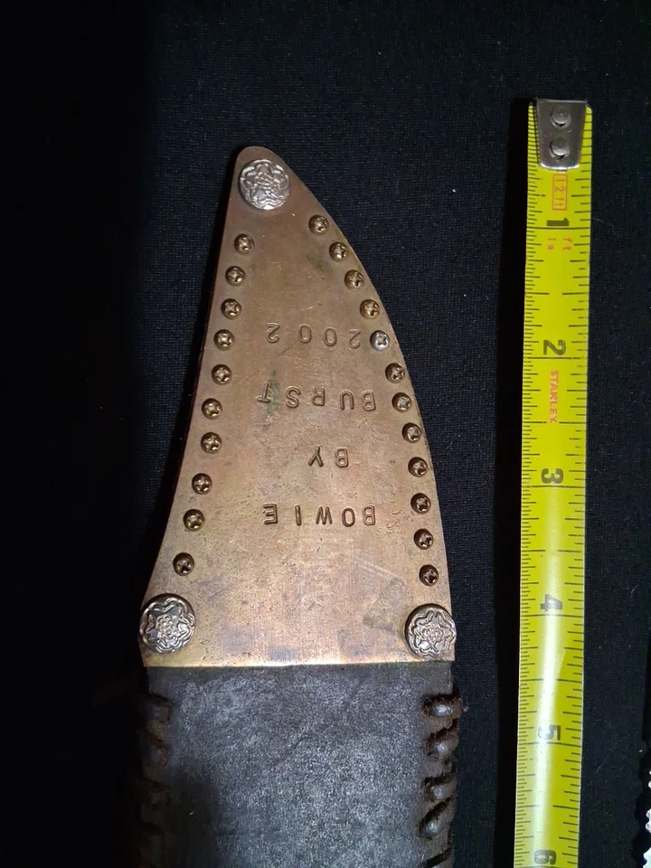 LG VINTAGE. CUCHILLO BOWIE DE HOJA FIJA EXCELENTE HECHO A MANO con ESPEINE DENTADO Y HUESO... Foto 2 de 4