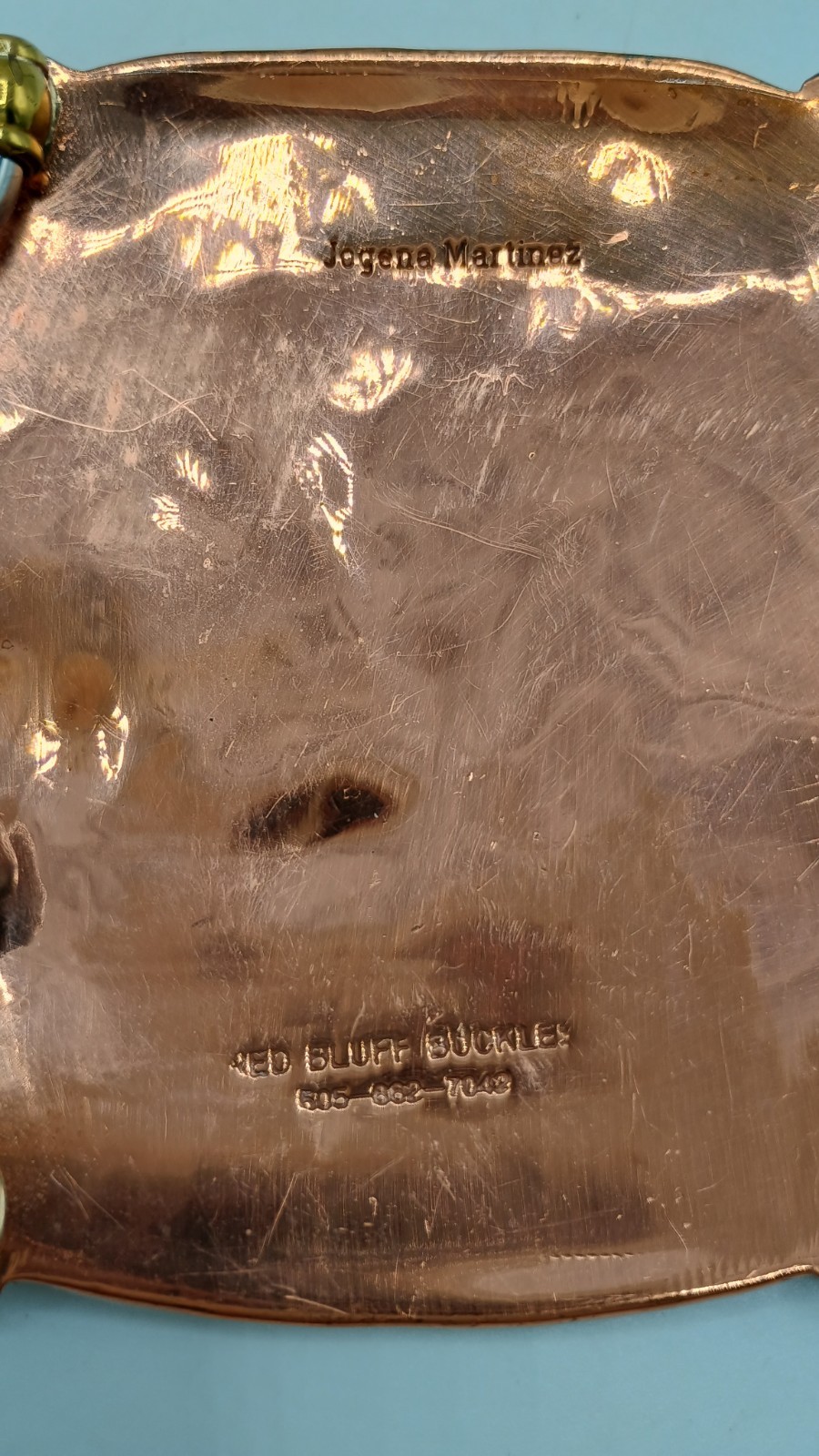 Red Bluff Buckles Cowboy Green Rider I Champion Western Trophy Leather Belt