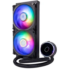 CoolerMaster MasterLiquid PL240 Flux RGB CPU Liquid Cooler, Black
