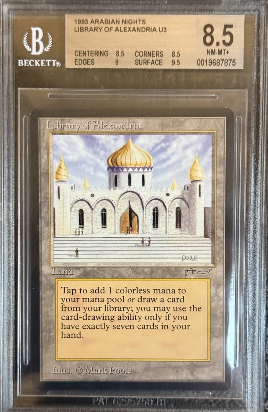 Arabian Nights Library of Alexandria BGS 8.5 Graded Magic MTG