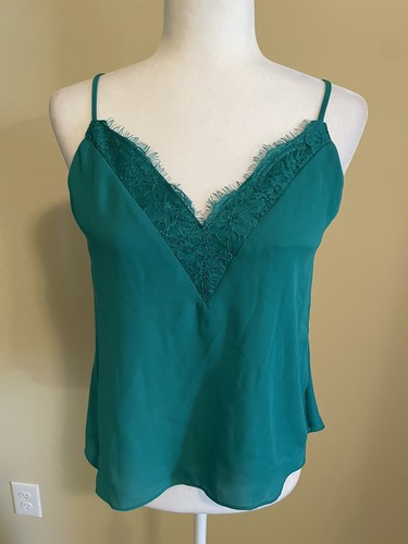 Camisole femme Socialite en dentelle sarcelle, bretelles réglables, taille S neuve avec étiquette - Photo 1/7
