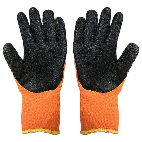 WATERPROOF THERMAL INSULATED GLOVES WINTER WORK NYLON RUBBER SAFETY COLD FREZZER - Picture 21 of 24