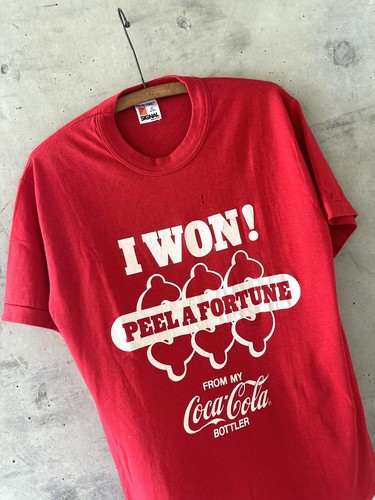 Vintage Coca Cola Shirt 80s Coke Spell Out Graphic Tee Single Stitch - 第 5/8 張圖片