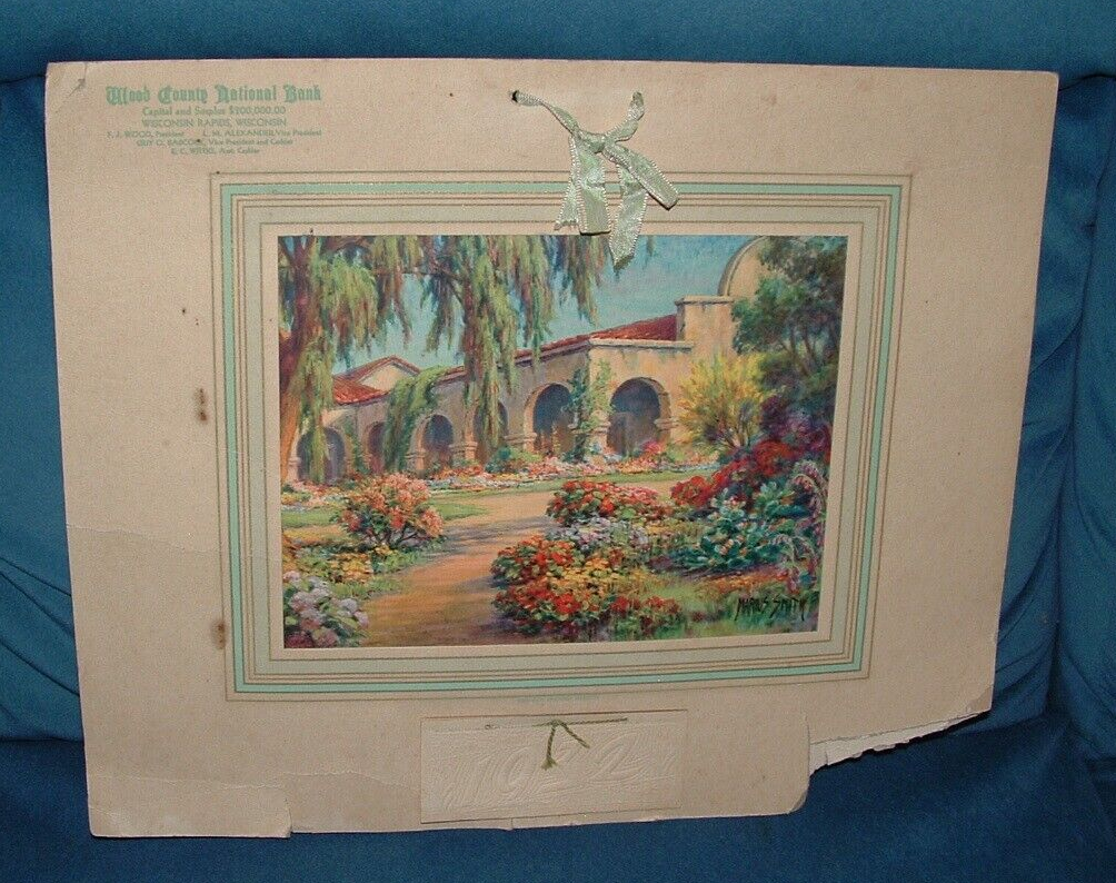 1932 Wood County National Bank, Wisconsin Rapids, WI Wall Calendar 16.5