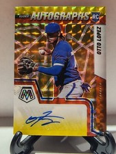 2022 Mosaic Otto Lopez Rookie Choice Fusion Red Yellow Prizm Rookie Auto RC /88