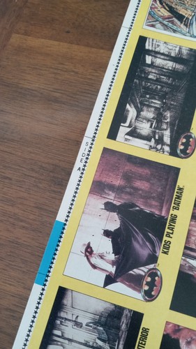 Topps 1989 Batman foglio non tagliato 1 di 999 carte collezionabili originali prodotte autentiche - Foto 12 di 24