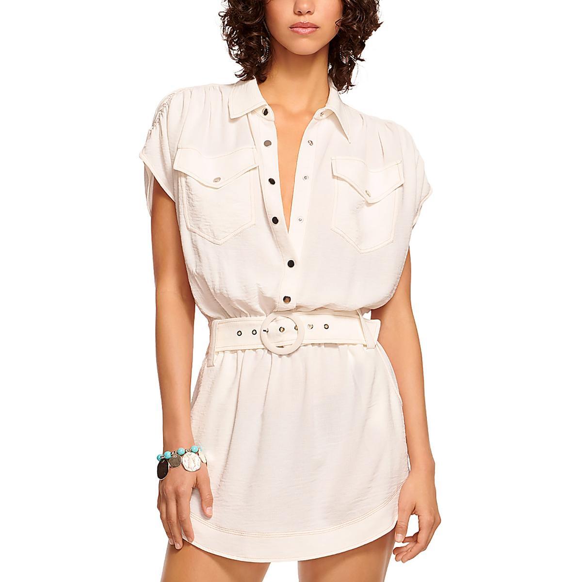 Женское платье-рубашка с воротником цвета слоновой кости Bess от Ramy Brook XS BHFO 5533