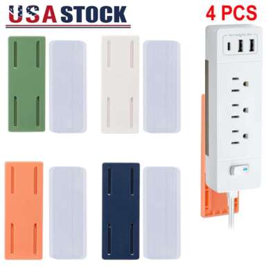 Self-Adhesive Desktop Socket Fixer Adhesive Punch Free Socket Holder Mulit-color