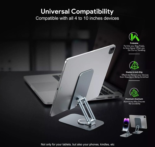 ESOULK Supporto per Tablet in Lega di Alluminio | Grigio - Foto 8 di 9