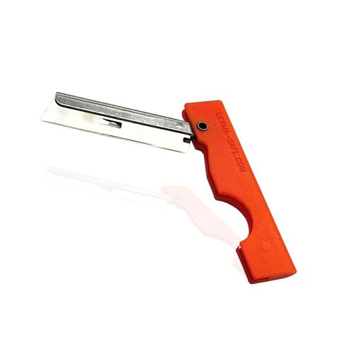 Derma-Safe Folding Utility Razor - Folding Scalpel, (Orange) 100-Pack
