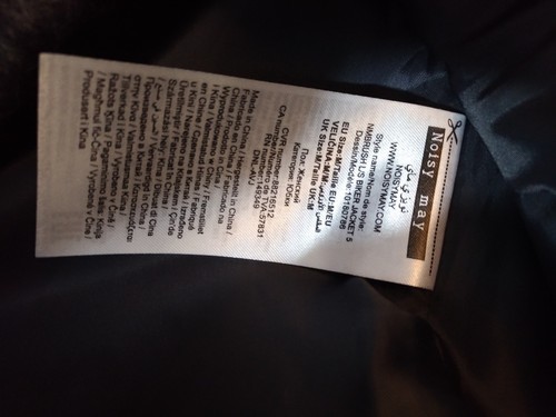 Noisy May Wool Blend Nmbrush Biker Jacket Size Medium - Picture 9 of 10