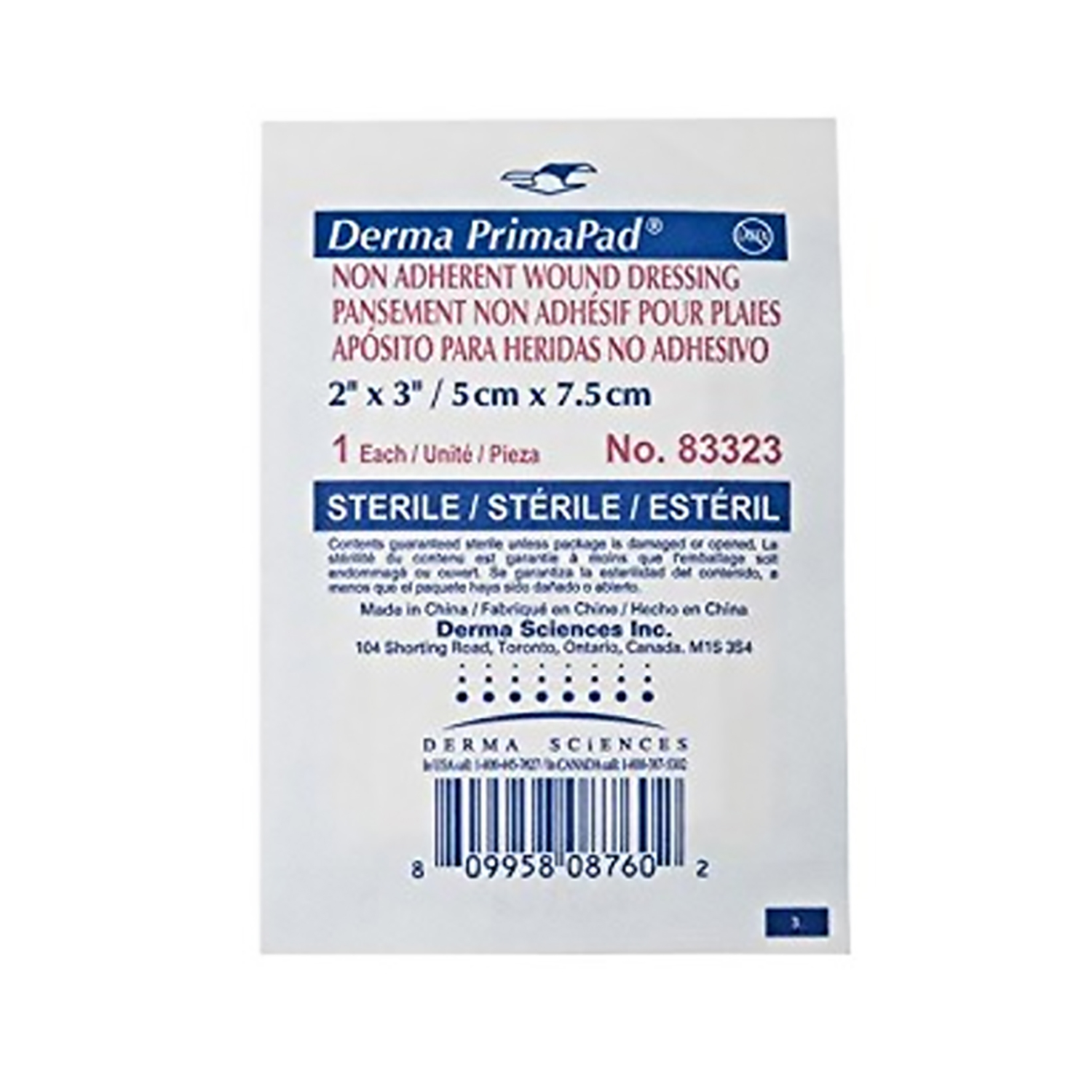 Primapad Non-Adherent Absorbant Pad, Sterile, 2