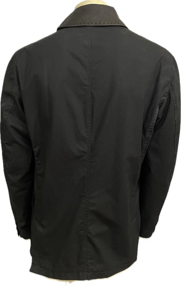 Roberto Cavalli класса Мужская черная куртка с кожаной отделкой размер 22 розничной $1490 - Изображение 3 из 4