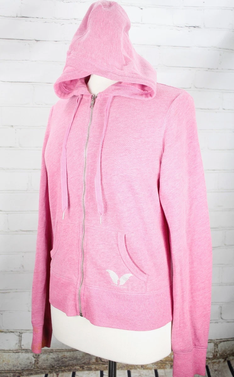 Victoria&#039;s Secret Supermodel Essentials Hoodie Full Zip Pink Womens M | eBay