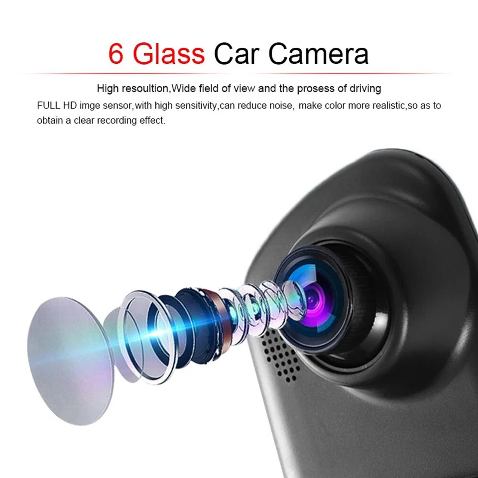 4.5" Car Backup Camera Mirror Dash Cam Recorder Rear View Reverse Parking System - Image 4 of 4