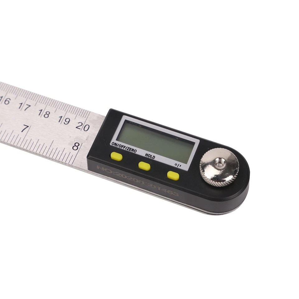 200mm 360 Degree Digital LCD Angle Finder Stainless Steel Ruler Measure Gauge - Image 3 of 4